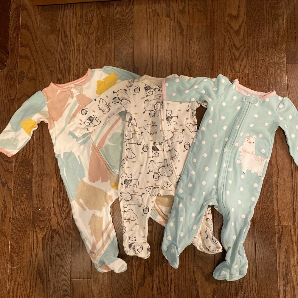 Carter’s Sleep and Play Zip Pajama Bundle 9M